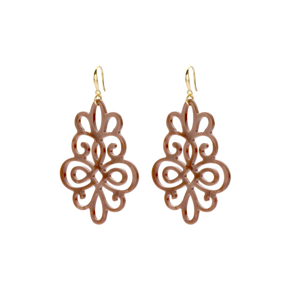 Oorbellen BIBA - Goudkleur Bruin