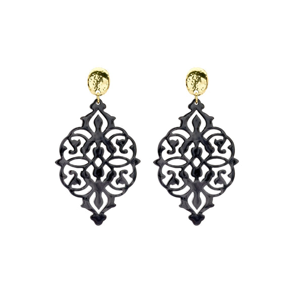 Oorbellen BIBA - Goudkleur Zwart