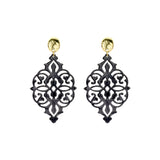 Oorbellen BIBA - Goudkleur Zwart