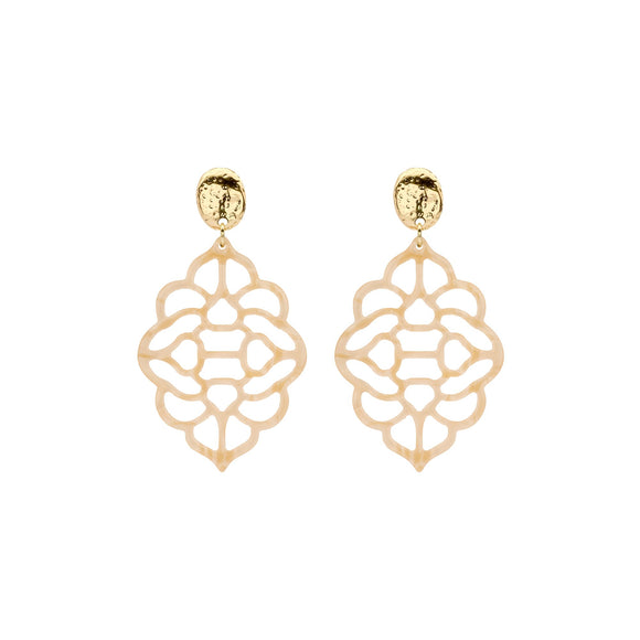 Oorbellen BIBA - Goudkleur Beige