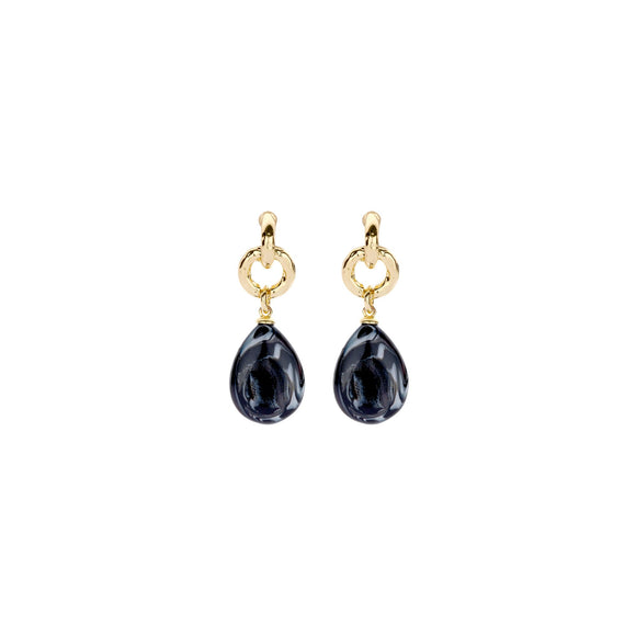 Oorbellen BIBA - Goudkleur Zwart