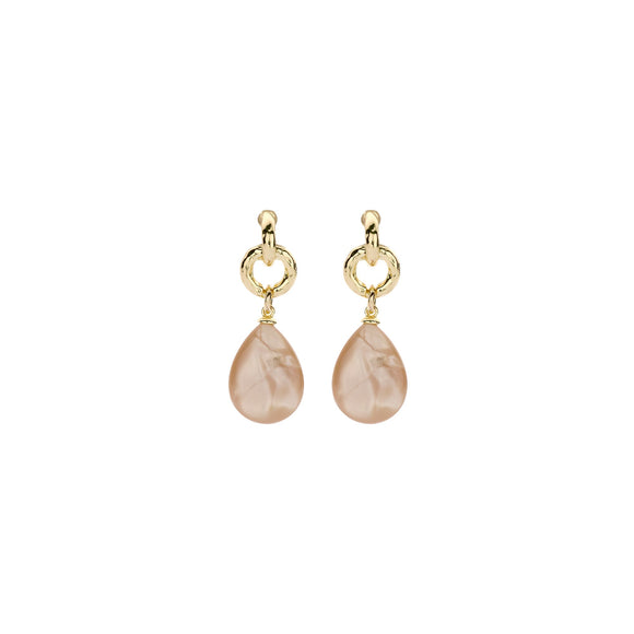 Oorbellen BIBA - Goudkleur Beige