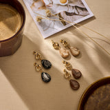 Oorbellen BIBA - Goudkleur Beige