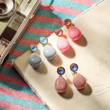 Oorbellen BIBA - Goudkleurig Blauw