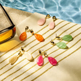 Oorbellen BIBA - Goudkleurig Groen