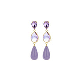 Oorbellen BIBA - Goudkleurig Donker Paars