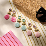 Oorbellen BIBA - Goudkleurig Roze - Zalm