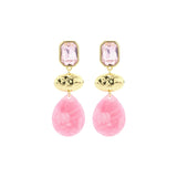 Oorbellen BIBA - Goudkleurig Roze