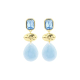 Oorbellen BIBA - Goudkleurig Blauw