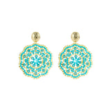 Oorbellen BIBA - Goudkleurig Blauw