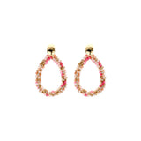 Oorbellen BIBA - Goudkleur Roze Crystal