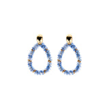 Oorbellen BIBA - Goudkleur Blauw Crystal