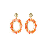 Oorbellen BIBA - Goudkleur Oranje Crystal