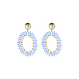 Oorbellen BIBA - Goudkleur Blauw Crystal