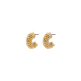 Oorbellen BIBA - Goudkleur Beige Crystal