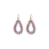 Oorbellen BIBA - Goudkleur Paars Crystal