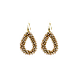 Oorbellen BIBA - Goudkleur Beige Crystal