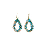 Oorbellen BIBA - Goudkleur Blauw Crystal