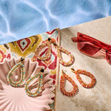 Oorbellen BIBA - Goudkleurig Paars