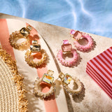 Oorbellen BIBA - Goudkleurig Beige