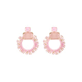 Oorbellen BIBA - Goudkleurig roze