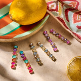 Oorbellen BIBA - Goudkleurig Multicolor