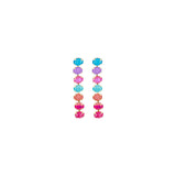Oorbellen BIBA - Goudkleurig Multicolor (Harde kleuren)