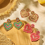 Oorbellen BIBA - Goudkleurig Hard Roze