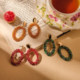 Oorbellen BIBA - Goudkleurig Multicolor