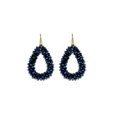 Oorbellen BIBA - Goudkleurig Donker Blauw
