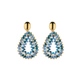 Oorbellen BIBA - Goudkleurig Blauw