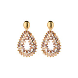 Oorbellen BIBA - Goudkleurig Beige