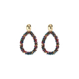 Oorbellen BIBA - Goudkleurig Multicolor (donker)