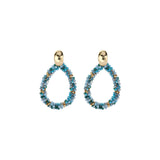 Oorbellen BIBA - Goudkleurig Blauw