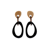 Oorbellen BIBA - Beige/Zwart