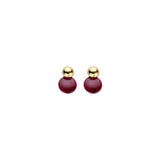 Oorbellen BIBA - Goudkleurig Bordeaux/Aubergine