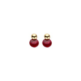 Oorbellen BIBA - Goudkleurig Bordeaux