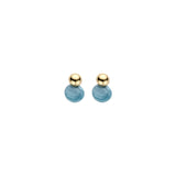 Oorbellen BIBA - Goudkleurig Blauw (middel)