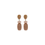 Oorbellen BIBA - Goudkleurig Bruin/Beige