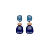 Oorbellen BIBA - Goudkleurig Blauw