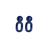 Oorbellen BIBA - Goudkleurig Donker Blauw