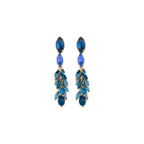 Oorbellen BIBA - Goudkleurig Blauw