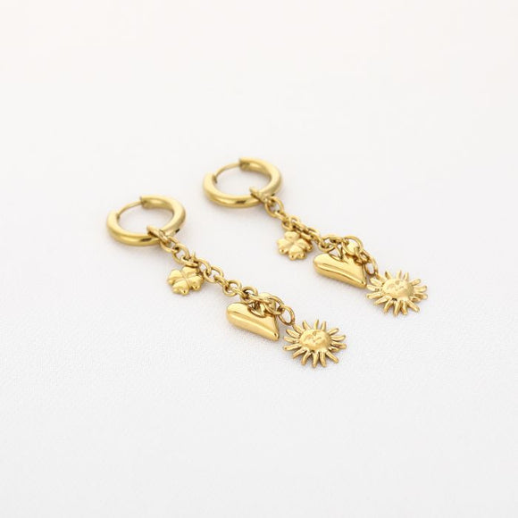 Oorbellen Topoorbellen - Oorring Bedels Goudkleurig