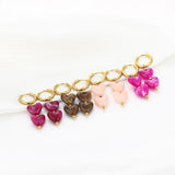 Oorbellen - Oorring  Goudkleur Navy