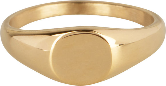 Charmin's - Gold 'ZEGELRING PETITE ROND STEEL'