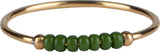 Charmin's - Gold 'ANXIETY PALM OLIVEGREEN BEADS'