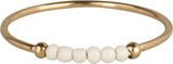 Charmin's - Gold 'ANXIETY PALM WHITE BEADS'