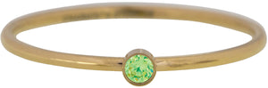 Charmin's - Ring Gold Met Geboortesteen Peridot (augustus)