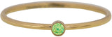 Charmin's - Ring Gold Met Geboortesteen Peridot (augustus)