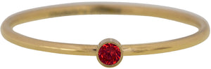 Charmin's - Ring Gold Met Geboortesteen Garnet (januari)